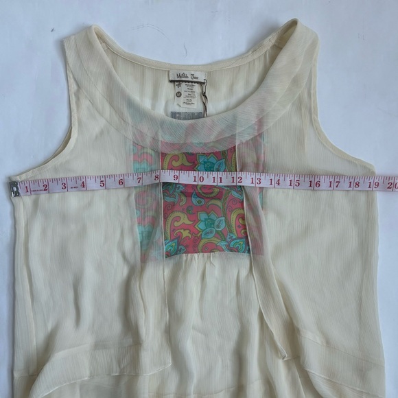 Matilda Jane Palisades Sleeveless Blouse Tank Top Beige Size Medium - Picture 12 of 13